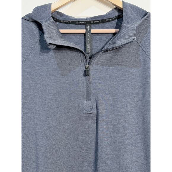 GAIAM Serenity Flow Long Sleeve Hoodie Cool Grey Heather, Men's Size M, NWT - Picture 3 of 7